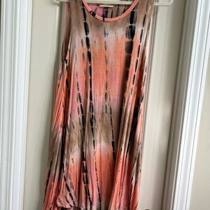 Stylish Sleeveless Tie-Dye Midi Dress